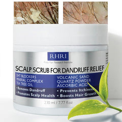Rida Hair Research Institute anti-dandruff scrub with tea tree oil for refreshed scalp.