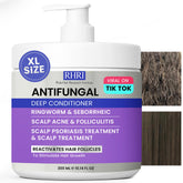 Rida Hair Research Institute antifungal deep conditioner bottle front for itchy scalp relief.