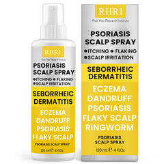 Rida Psoriasis Scalp Spray bottle ready for targeted antifungal relief on psoriasis.