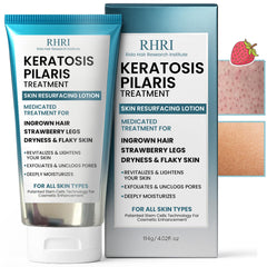 Rida Hair Keratosis Pilaris Treatment bottle with pump for smooth, hydrated skin.