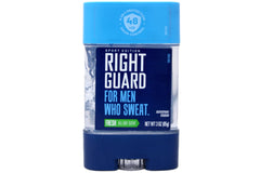 Right Guard Sport Edition clear gel back view showing compact 3 oz size for on-the-go use.