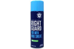 Right Guard Sport Fresh anti-stain formula graphic indicating fabric care.