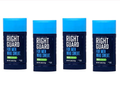 Right Guard Sport Fresh invisible solid four-pack back view showing packaging and value