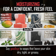 Right Wing Naturals organic soap for men with masculine scents for daily refreshment.