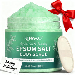 RIHAKO eucalyptus epsom salt scrub bottle pour for a spa-like cleanse
