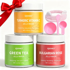 RIHAKO turmeric vitamin C jelly mask for brightening dull skin.