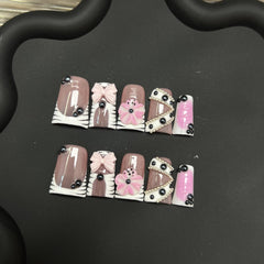 RIICFDD duck press-on nails in a gradient glossy finish for versatile wear