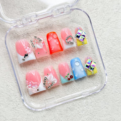 RIICFDD handmade nails kit includes glue for quick manicures