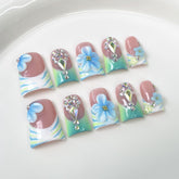 RIICFDD luxury duck-nails design for durable, salon-style wear at home.