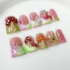 RIICFDD luxury press-on nails with duck art for instant glam