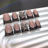 RIICFDD medium nude pink duck French-tip nails for a chic manicure