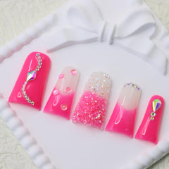 RIICFDD reusable thick acrylic nails with glue kit for multiple flawless applications