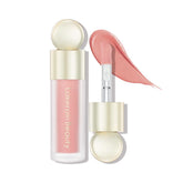 RILIMIOO liquid blush wand application shows a smooth, blendable finish for a natural glow.