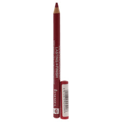 Rimmel lip liner application image showing defined lips and transfer-resistant colour