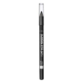 Rimmel Scandal'eyes waterproof liner swatch in deep black for bold definition.