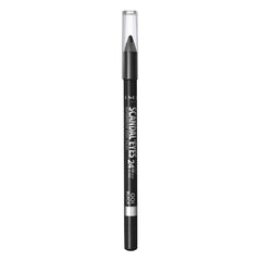 Rimmel Scandal'eyes waterproof liner swatch in deep black for bold definition.