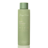 Rizos Curls Biotin Shampoo bottle front; nourishes and strengthens all hair types.