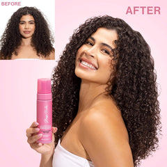 Even distribution during diffuse application of Rizos Curls mousse