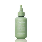 Rizos Curls lengthening serum bottle promotes scalp health and potential longer hair.