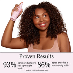 Rizos Curls Lightweight mist provides quick refresh and styling control.