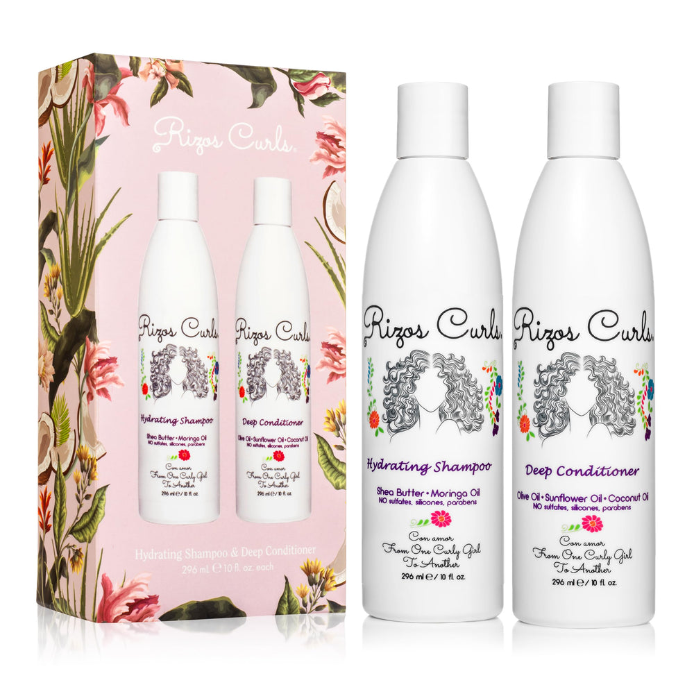 Rizos Curls Hydrating Shampoo bottle for gentle cleansing and moisture