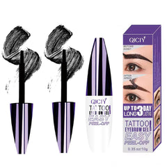 Rliolouo QICIY eyebrow gel tube close-up for precise application and long wear.