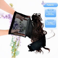 Roaming hair sleeve supports twists and braids for versatile styling on the go.