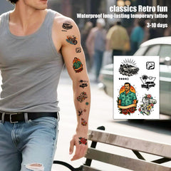 Roarhowl vintage car tattoo evokes retro charm for photos and events