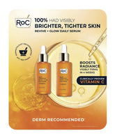 RoC Revive and Glow two-bottle vitamin C serum set for brightening and radiance