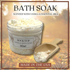 Rock the Top mineral-rich epsom salt for a soothing soak