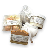 Rock the Top vanilla bath salt jar offering a mineral-rich soak