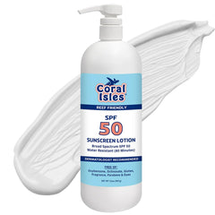 Rocky Mountain Sunscreen Coral Isles bottle pump for quick outdoor application.