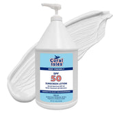 Rocky Mountain Sunscreen Coral Isles pump bottle demonstrates quick, even application.