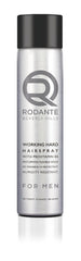 Rodante Beverly Hills Hair Spray bottle demonstrates medium hold for fine hair.