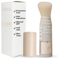 Roe Wellness kids SPF50 brush-on powder for on-the-go sun protection