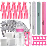 ROFROX gel remover clips closeup for easy at-home removal