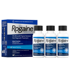 Rogaine Extra Strength 5% bottle front view for daily application