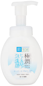 Rohto Hada Labo Gokujyn cleansing foam front view for a gentle, hydrated cleanse