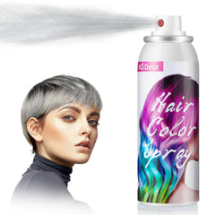 ROHVEMJ Gray Hair Spray Color bottle close-up showing vivid temporary color without commitment.