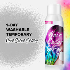ROHVEMJ Gray Hair Spray Color applied for Crazy Hair Day inspiration.