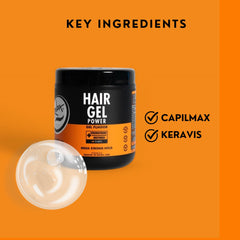Rolda gel with Capilmax fortifying hair fibers for control during styling.