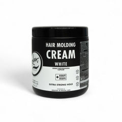 Rolda White Molding Hair Cream bottle shows premium hold for all day styling