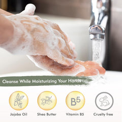 ROMIIE ZOI Basil hand soap on kitchen sink for daily use.