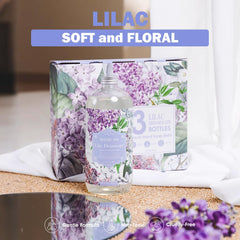 ROMIIE ZOI Lilac scent hand soap label closeup showing fresh floral notes.