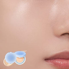 romnd Bare Water Cushion application closeup shows smooth, lightweight coverage