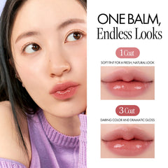 Rom&nd Glasting Melting Balm shades collection showcases vibrant hues for daily or evening looks.