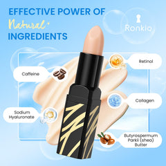 RONKIE Caffeine Eye Stick has a silky texture for fast absorption.