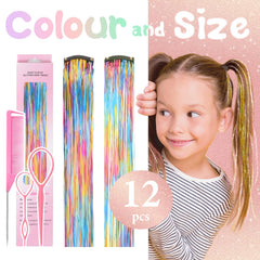 Rootoo clip-in tinsel application demonstrates easy install for quick party-ready looks