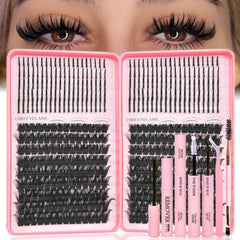 Rootoo Lash Clusters Kit with D Curl 150D for natural-looking volume and at home DIY use