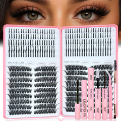 Rootoo lash clusters kit with spikes adds dense volume for a bold daytime look